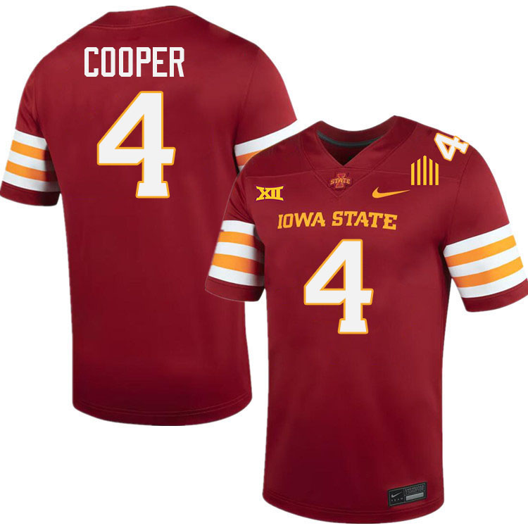 Jeremiah Cooper Jersey,Iowa State Cyclones #4 Jeremiah Cooper College Jersey Youth-Cardinal